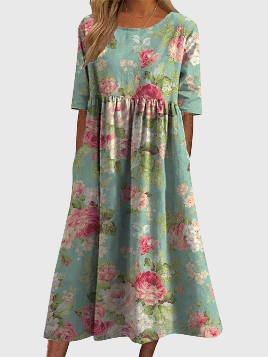 Calvorne | Women's Print Midi Dress - Image 2