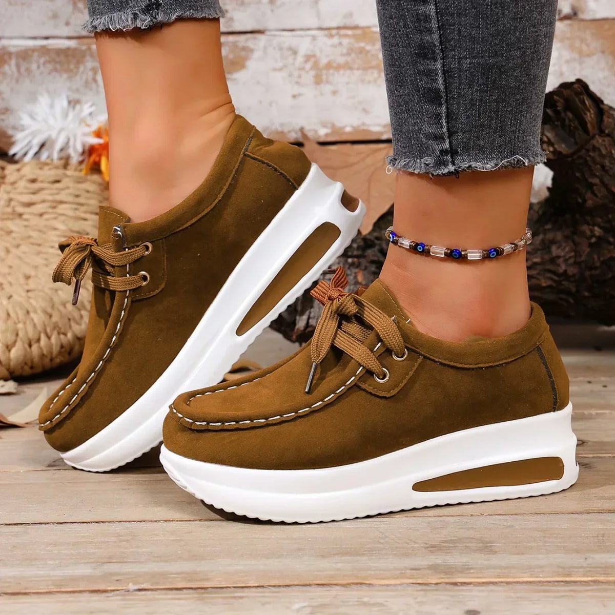 Aldwyn | Women's Platform Wedge Sneakers Lace-Up - Image 1