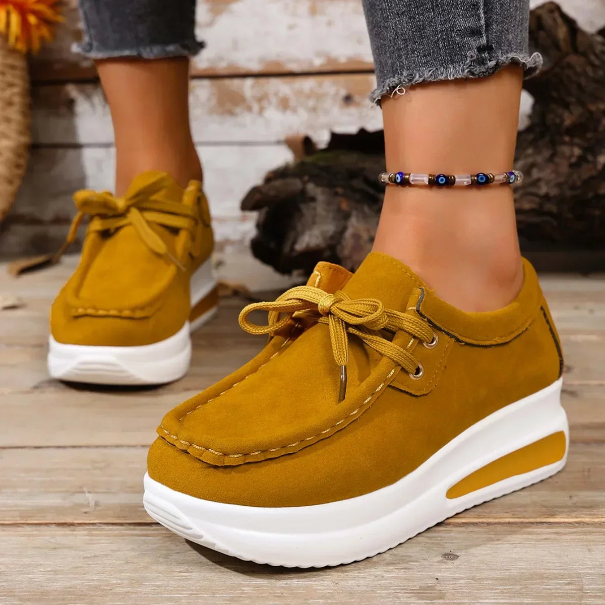 Aldwyn | Women's Platform Wedge Sneakers Lace-Up - Image 7