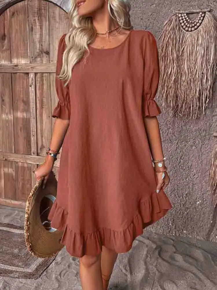 Calloway | Women's Ruffle Hem Mini Dress - Image 6