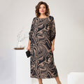 Calvene | Women's Swirl Print Midi Dress - Image 1