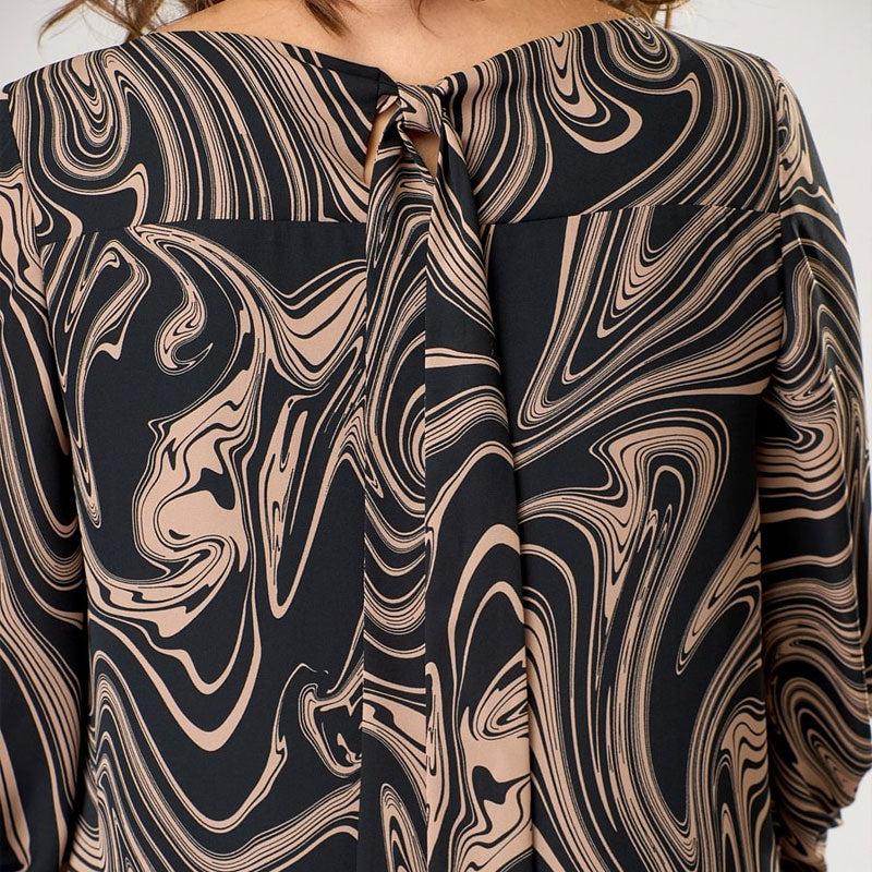 Calvene | Women's Swirl Print Midi Dress - Image 7