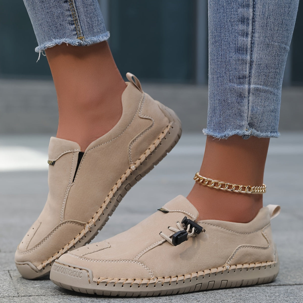 Calveth | Women's Orthopedic Slip-On Sneakers - Beige - Image 2