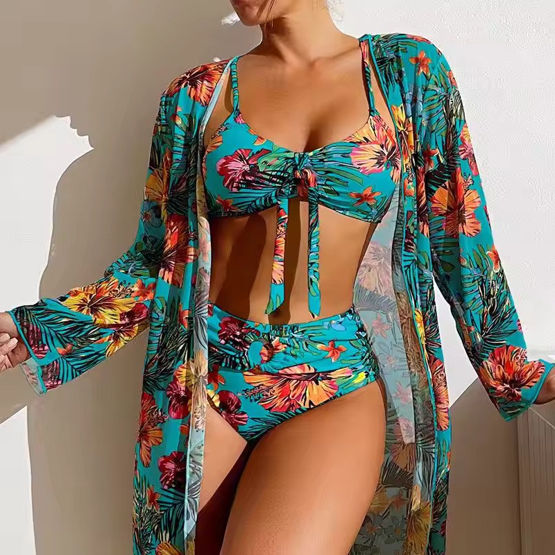 Calvindra | Women's Bikini Set with Cover-Up - Image 1