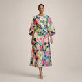 Calvora | Women's Midi Dress Wide Sleeve - Image 1