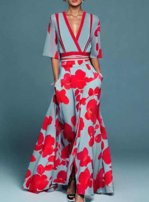 Calvorne | Women's Wrap Maxi Dress - Image 1