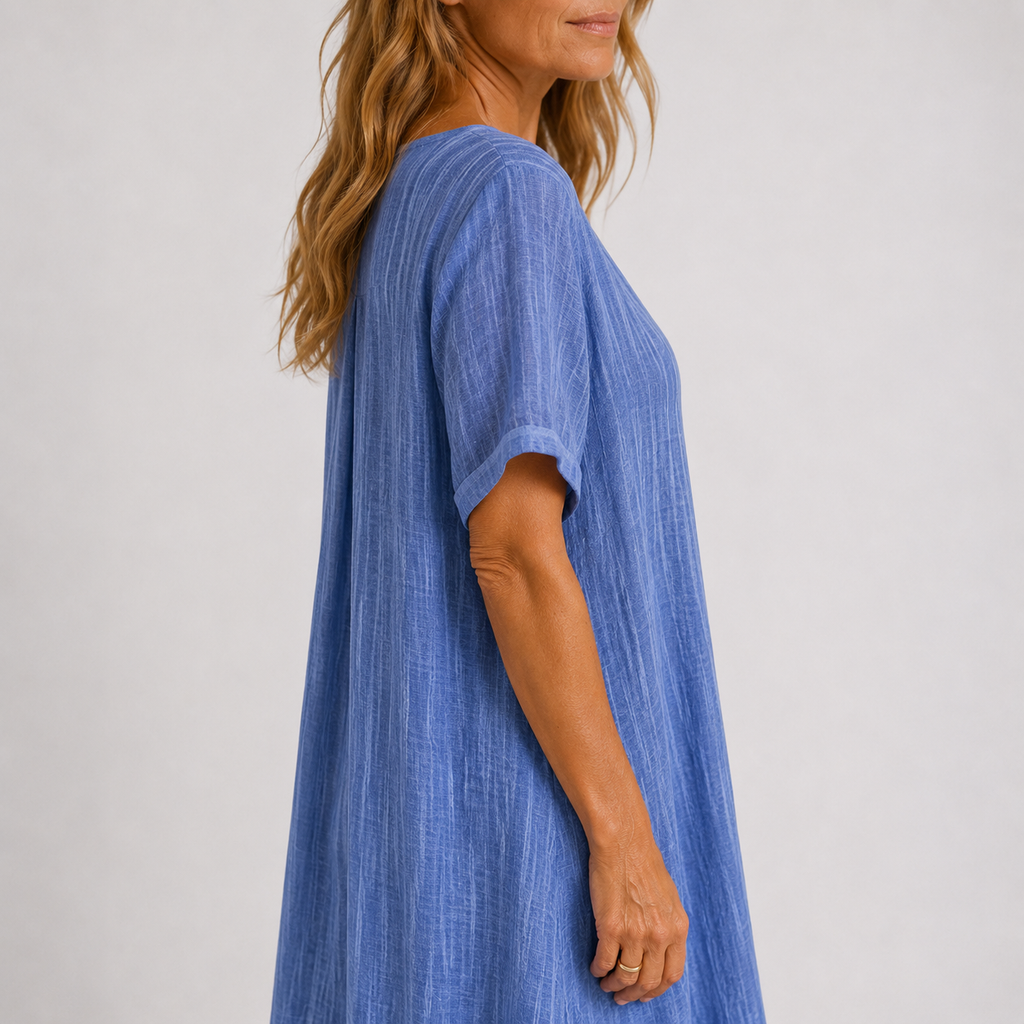 Calvotte | Women's Relaxed Maxi Dress V-Neck - Image 10