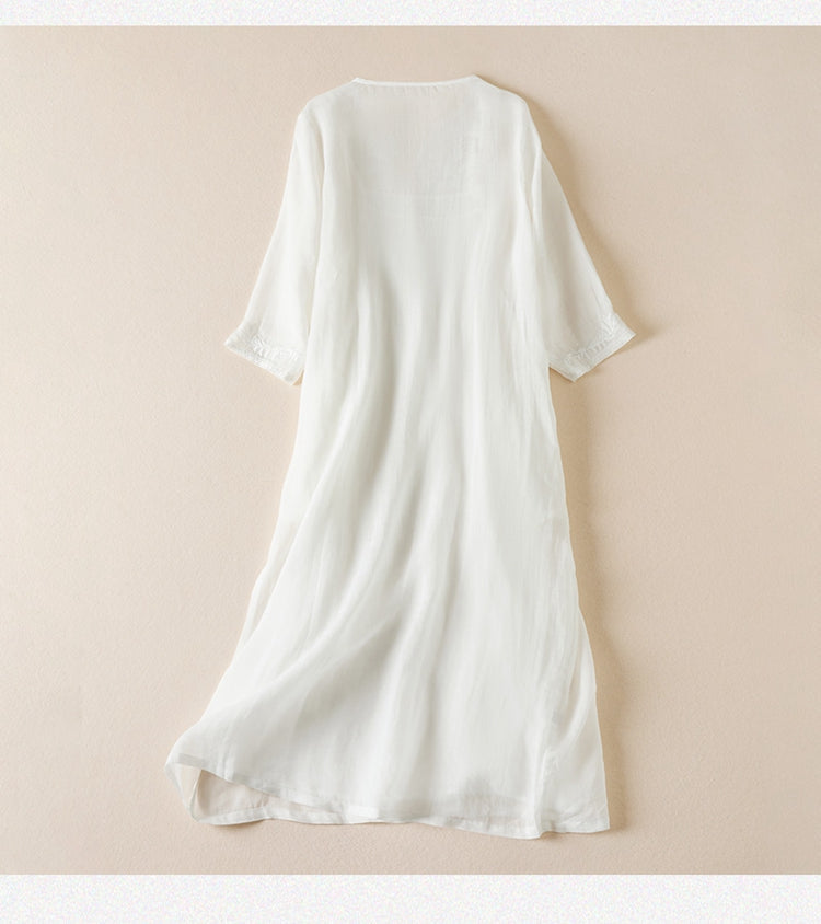 Carindra | Women's Embroidered Midi Dress - Image 12