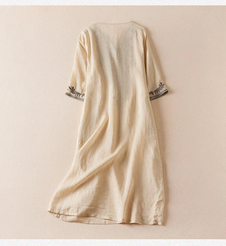 Carindra | Women's Embroidered Midi Dress - Image 16