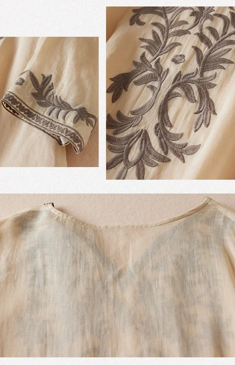 Carindra | Women's Embroidered Midi Dress - Image 17
