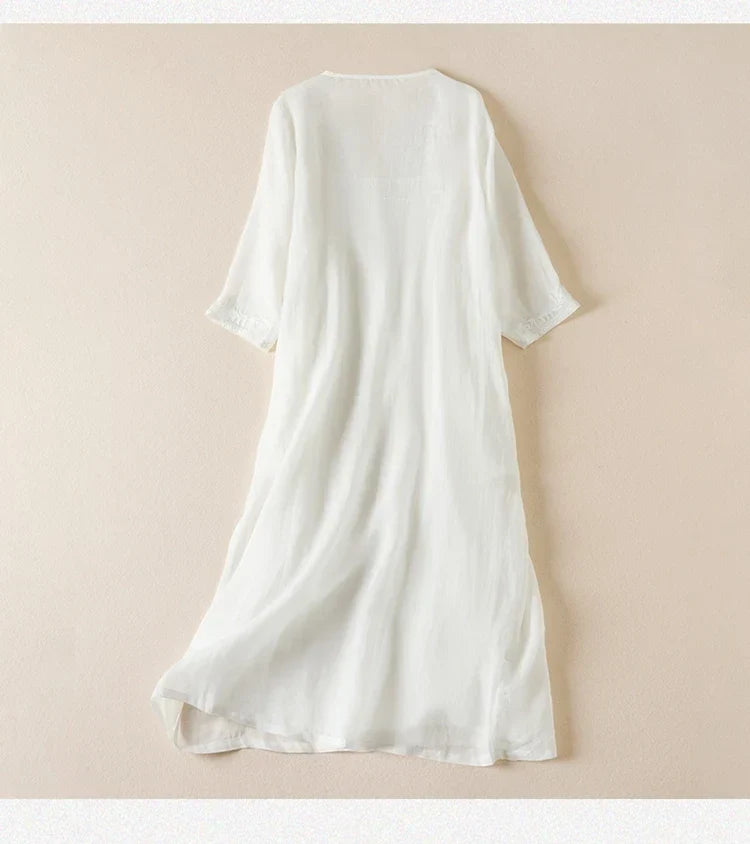Carindra | Women's Embroidered Midi Dress - Image 6
