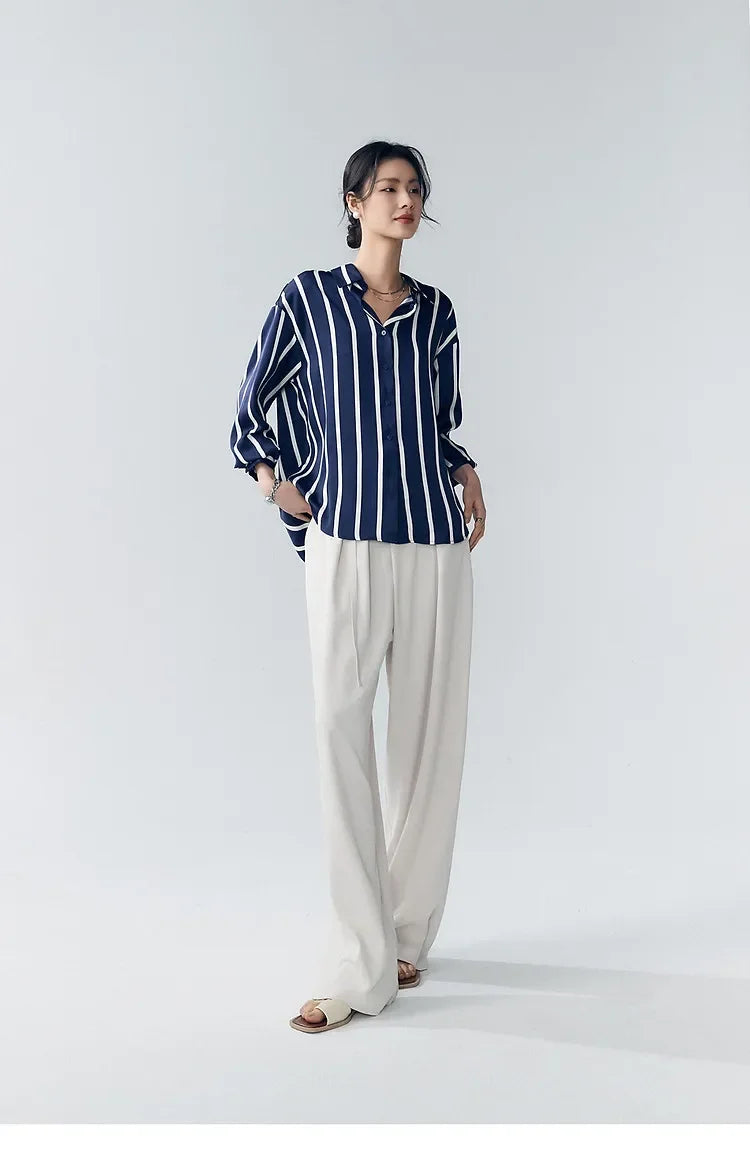 Cerwyn | Women's Long Sleeve Top - Striped - Image 21