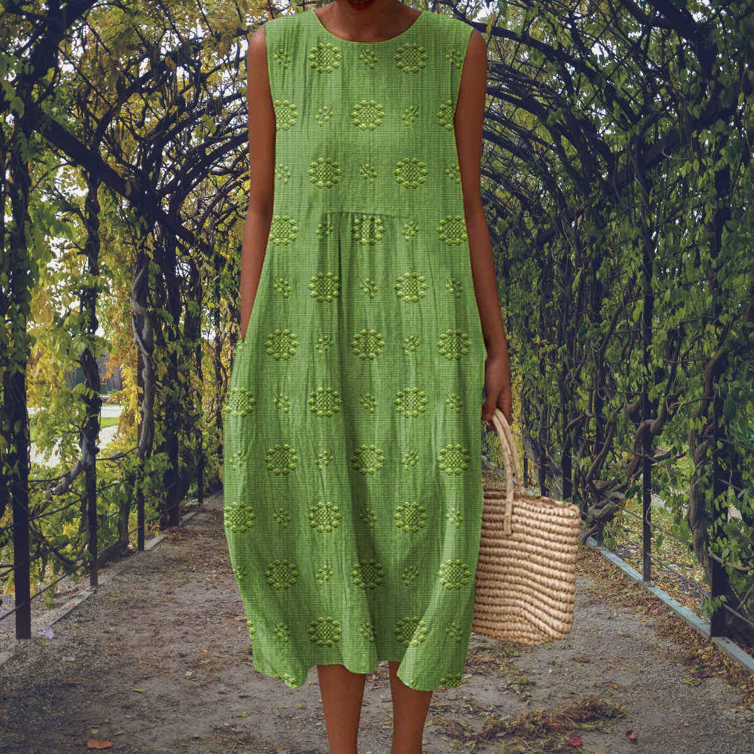 Colvaine | Women's Midi Dress Sleeveless Relaxed Fit - Image 1