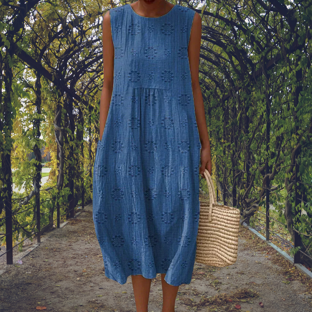 Colvaine | Women's Midi Dress Sleeveless Relaxed Fit - Image 2