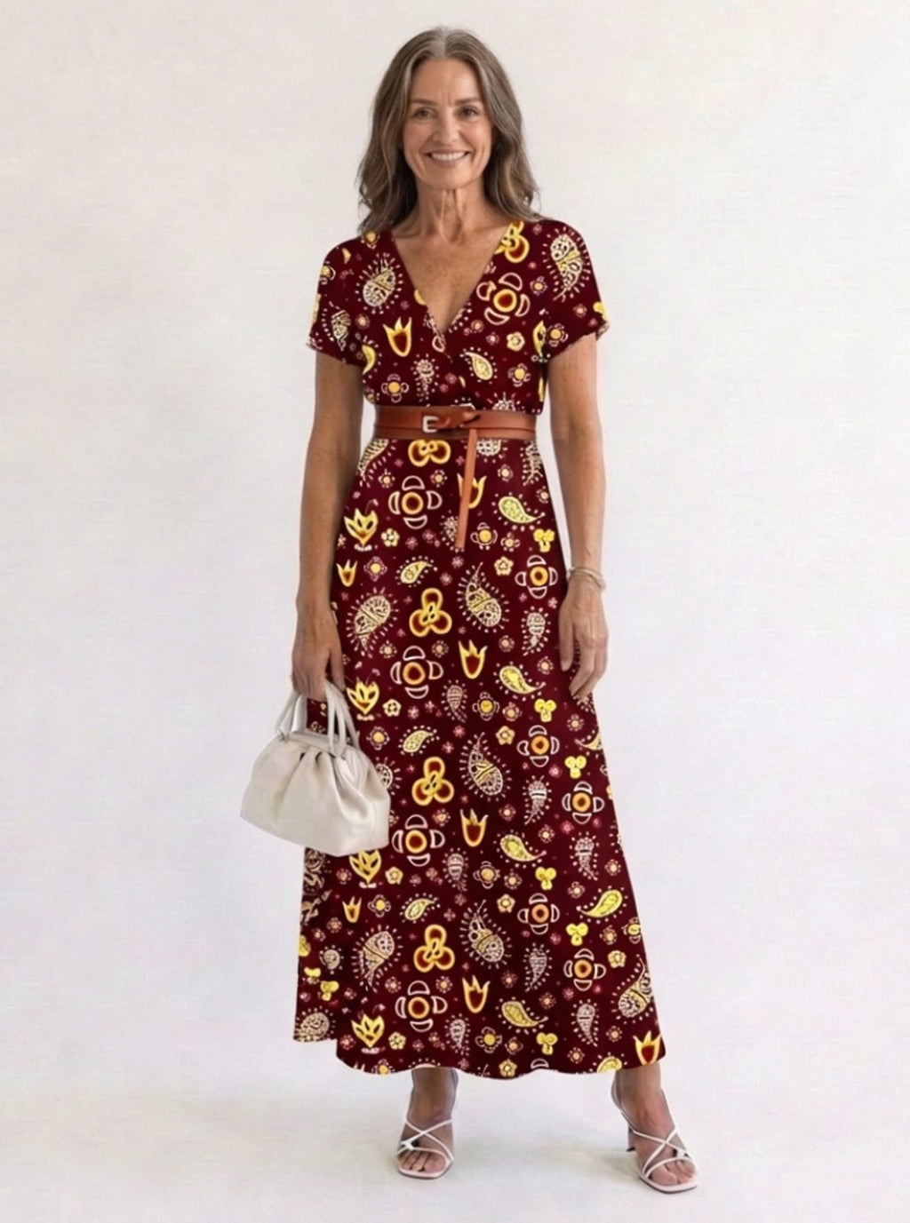 Colvara | Women's Print Maxi Dress - Image 1