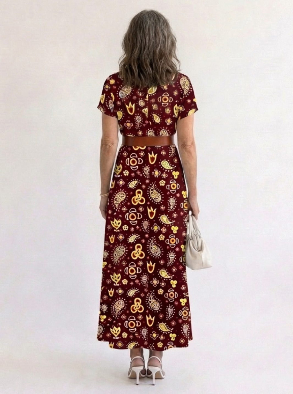 Colvara | Women's Print Maxi Dress - Image 6