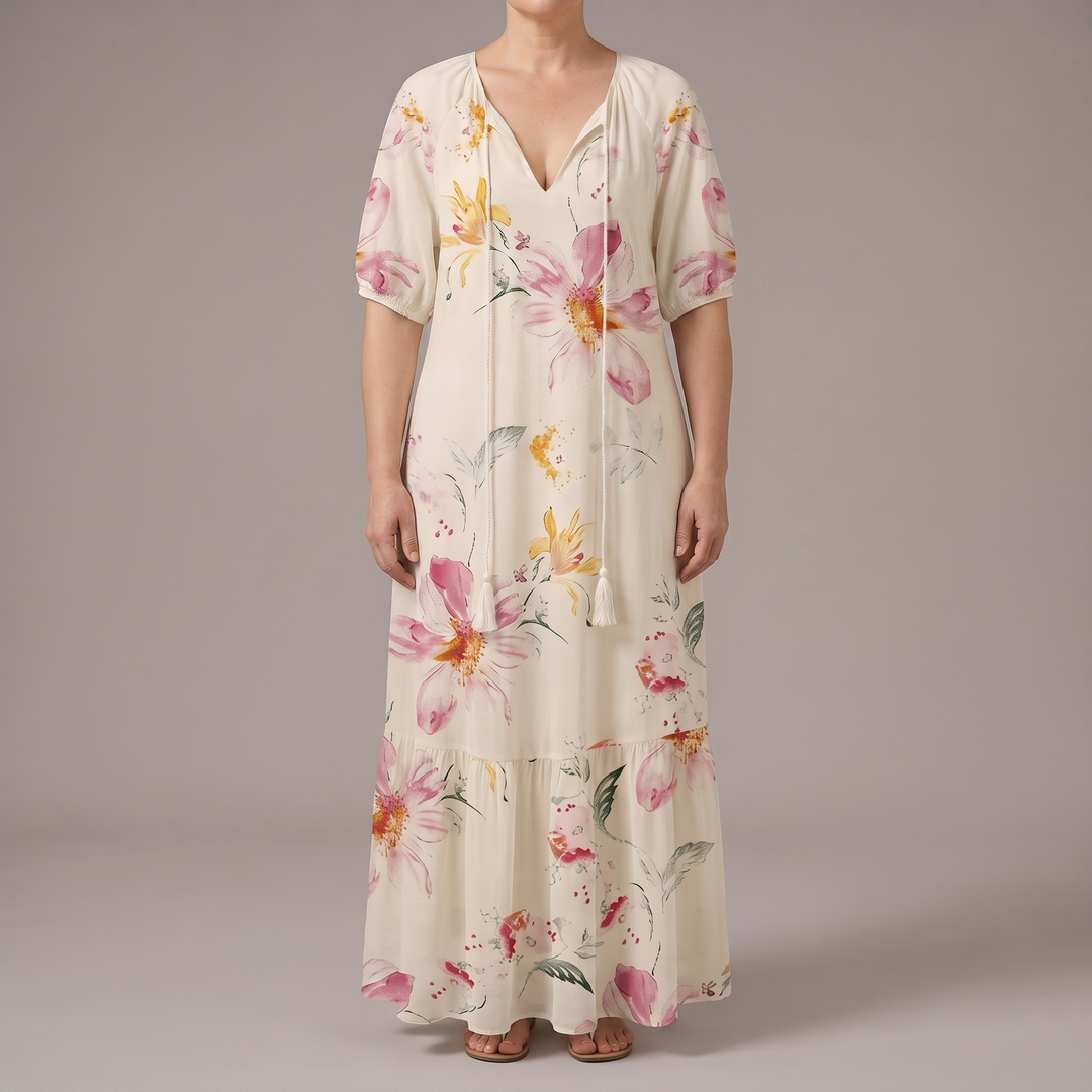 Coravel | Women's Summer Maxi Dress - Cream - Image 1