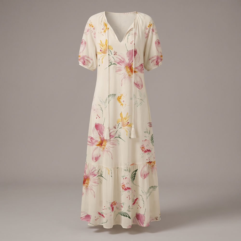 Coravel | Women's Summer Maxi Dress - Cream - Image 2