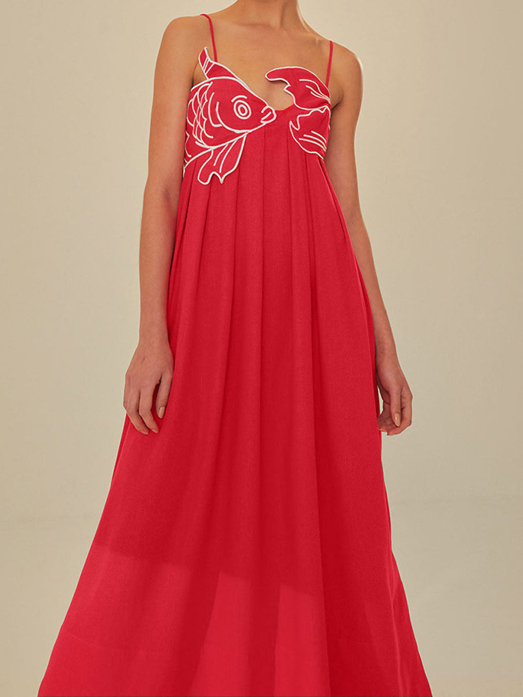 Corinna | Women's Casual Summer Maxi Dress - Red - Image 2