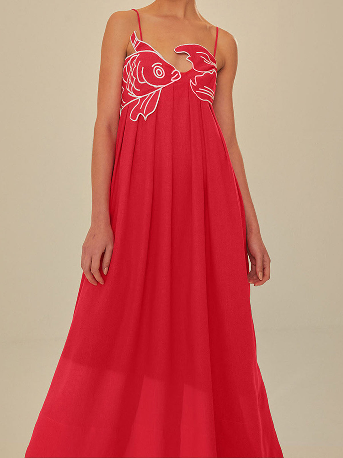 Corinna | Women's Casual Summer Maxi Dress - Red - Image 2