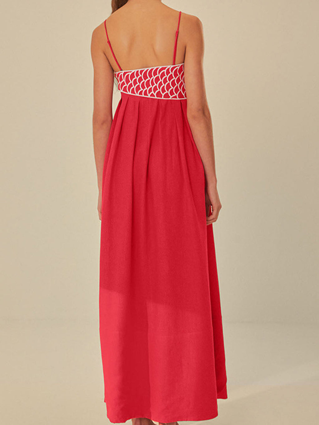 Corinna | Women's Casual Summer Maxi Dress - Red - Image 4