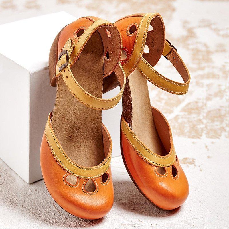 Corvinda | Women's Block Heel Sandals Ankle Strap - Image 4