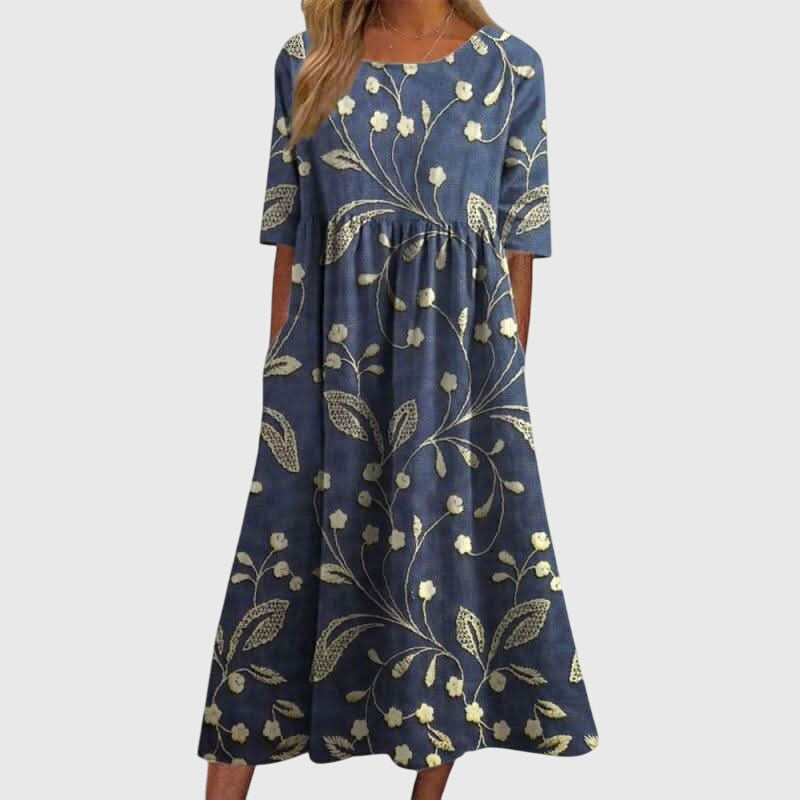 Calvorne | Women's Print Midi Dress - Image 1