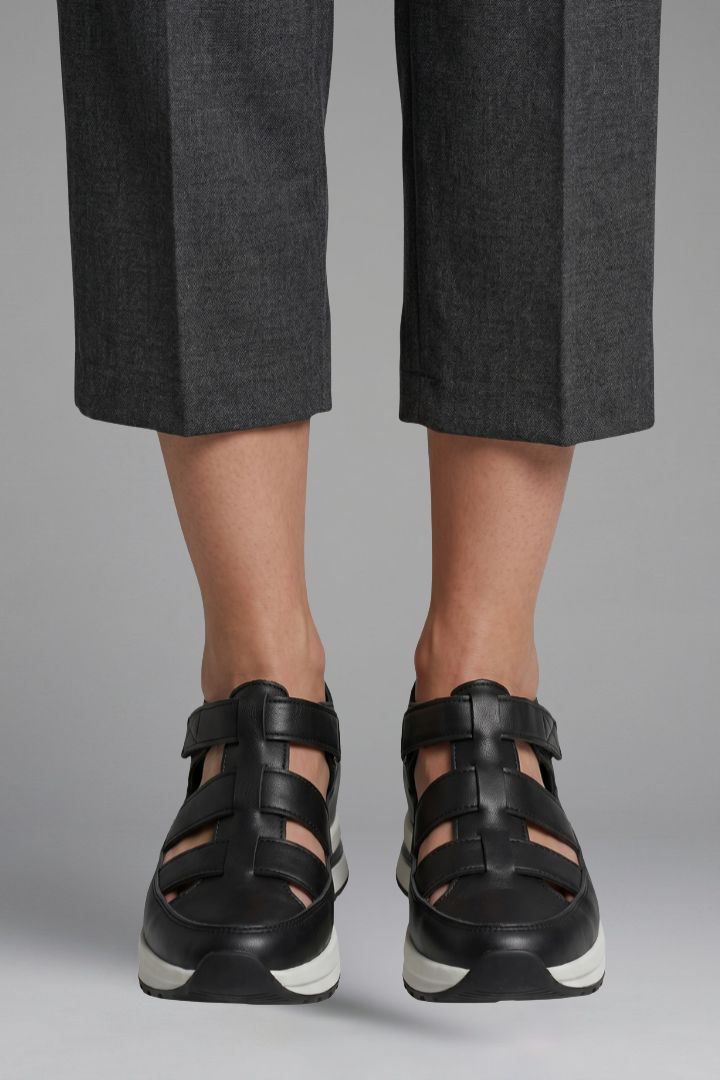 Delvette | Women's Gladiator Platform Sandals - Black - Image 1