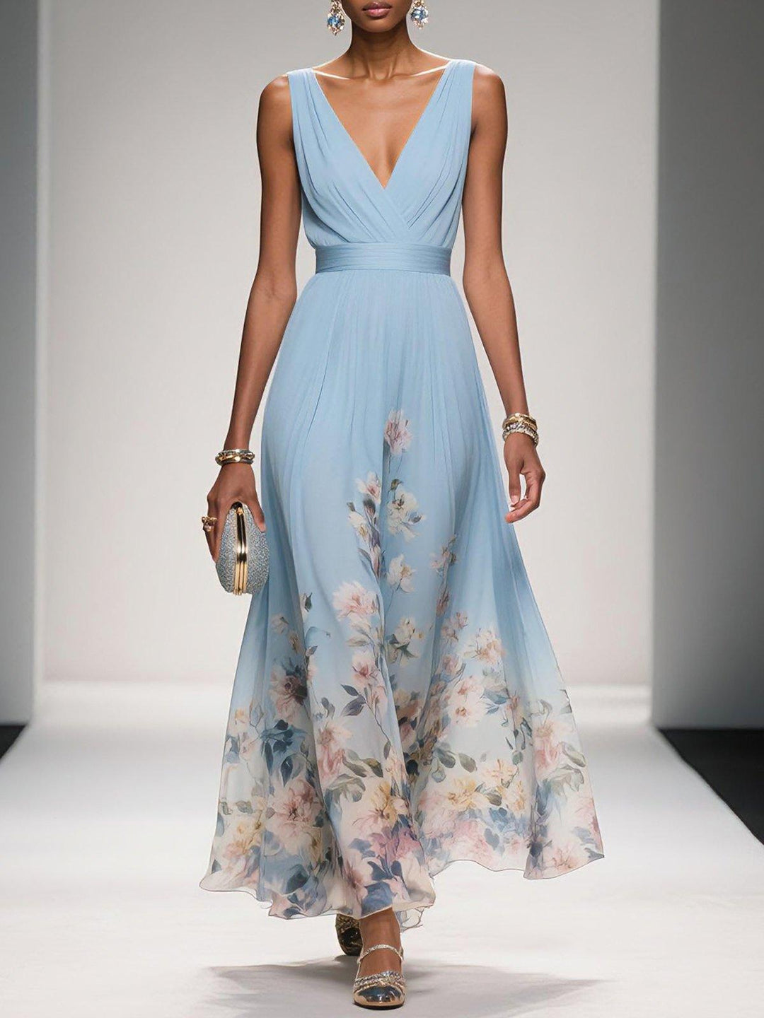 Delvorne | Women's Wedding Guest Maxi Dress - Image 1
