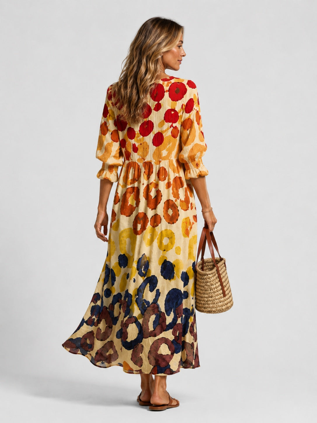 Floriven | Women's Printed Midi Dress - Image 7