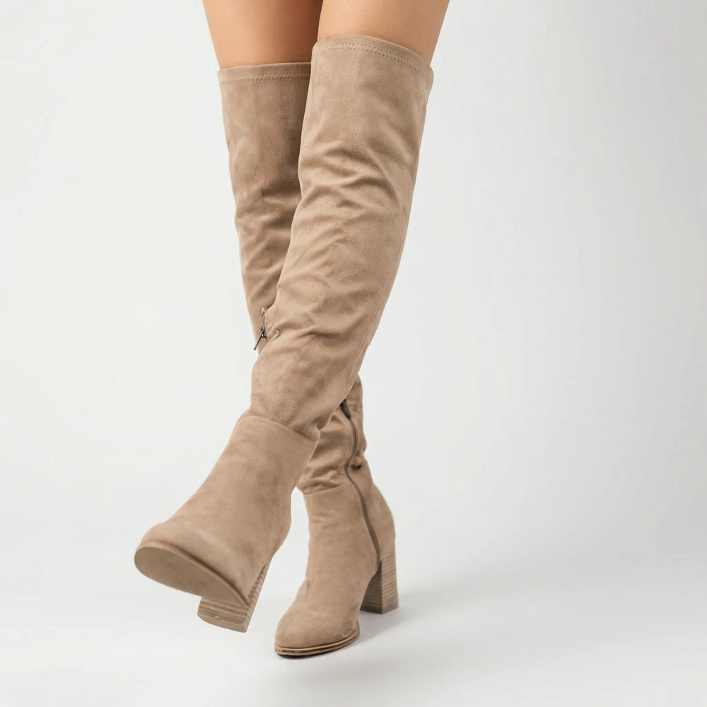 Halvara | Women's Over-the-Knee Block Heel Boots - Image 2