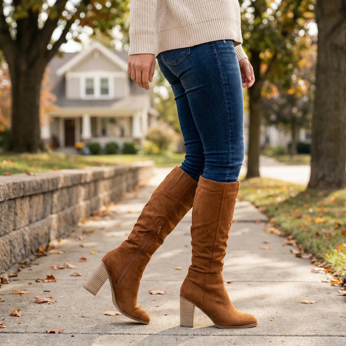 Halvara | Women's Over-the-Knee Block Heel Boots - Image 4