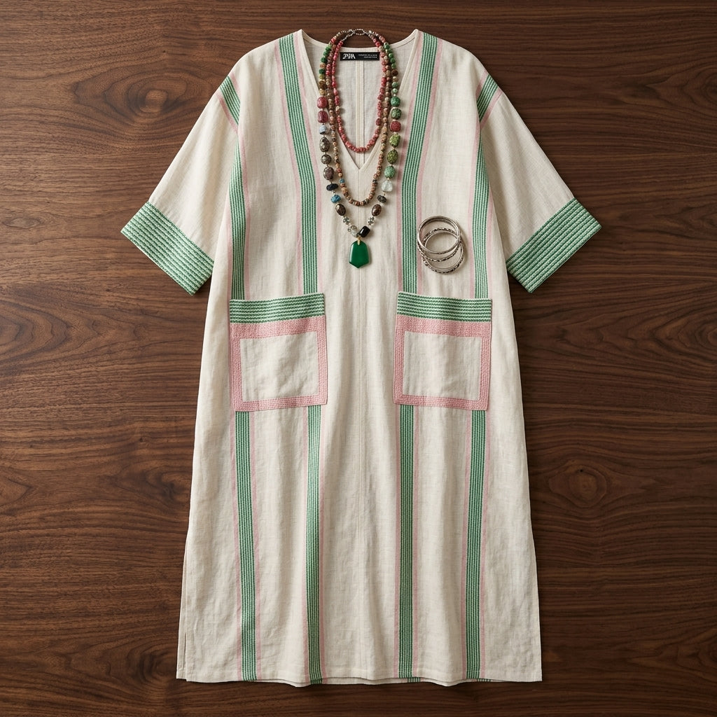 Halvene | Women's Kaftan Maxi Dress - Image 10