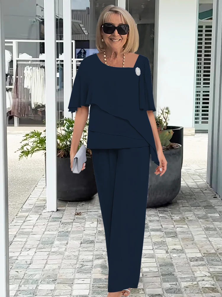Halvore | Women's Wedding Guest Two-Piece Set - Powder Blue - Image 2