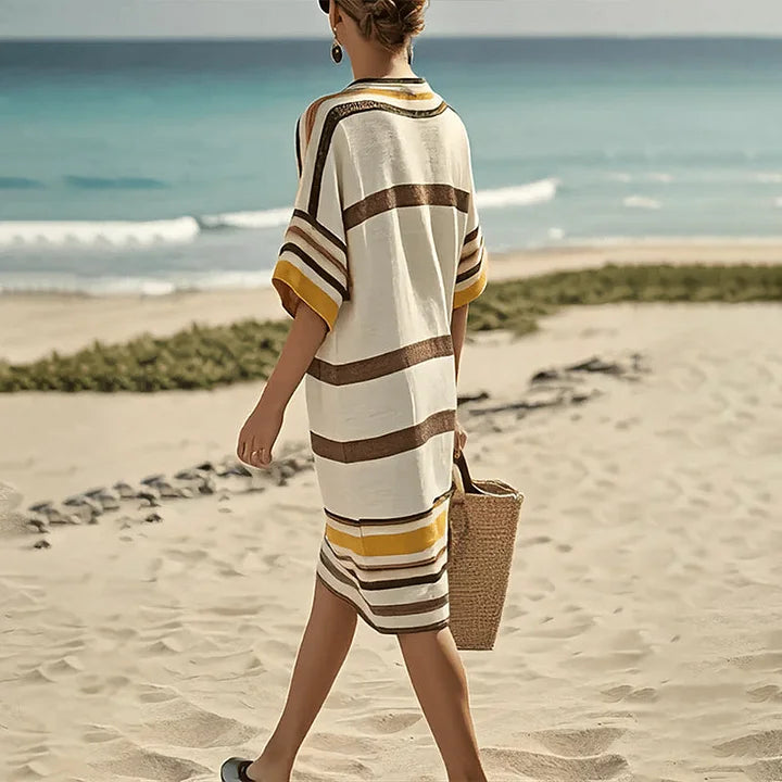 Halvorne | Women's Midi Dress Relaxed Fit - Image 3