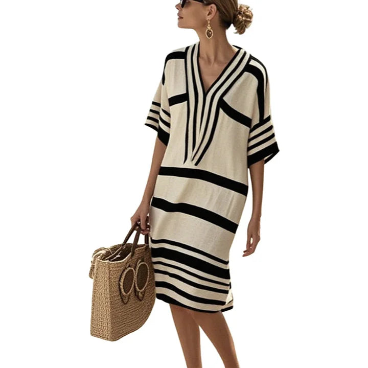 Halvorne | Women's Midi Dress Relaxed Fit - Image 5