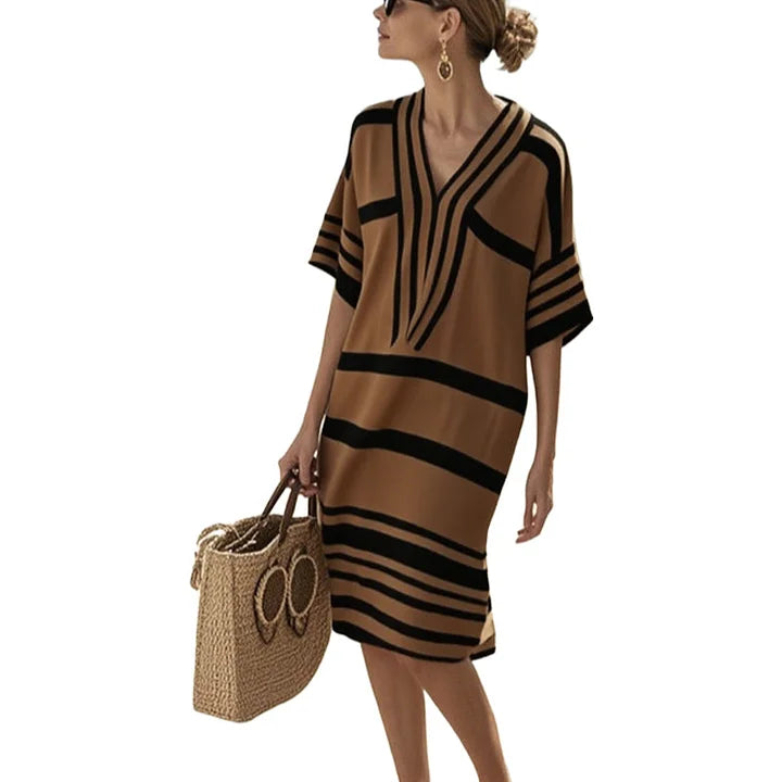 Halvorne | Women's Midi Dress Relaxed Fit - Image 6