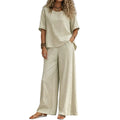 Halvorne | Women's Two Piece Set Wide Leg Pants - Black - Image 15