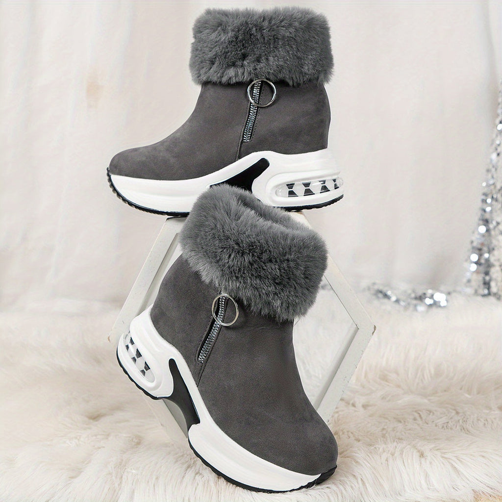Halvourne | Women's Orthopedic Sneaker Winter Boots - Black - Image 4