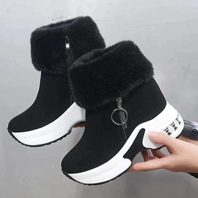 Halvourne | Women's Orthopedic Sneaker Winter Boots - Black - Image 7