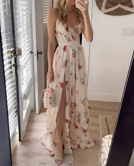 Lorienne | Women's Wedding Guest Dress Maxi - Pink - Image 3