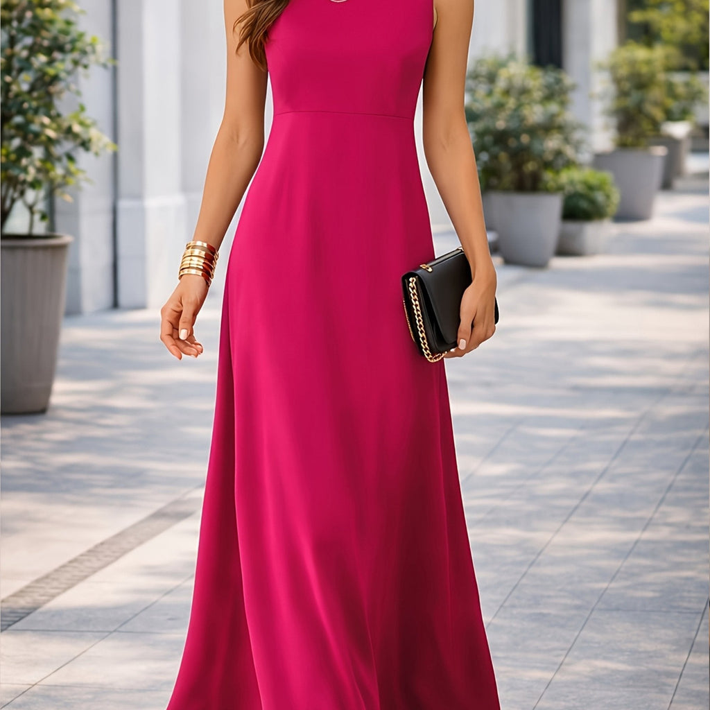 Lorinda | Women's Sleeveless Maxi Dress - Red - Image 12