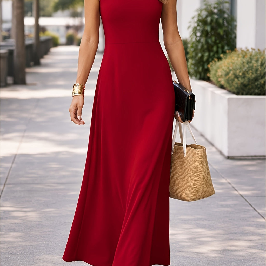 Lorinda | Women's Sleeveless Maxi Dress - Red - Image 16