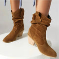 Lorravn | Women's Slouchy Western Cowboy Boots - Camel - Image 2