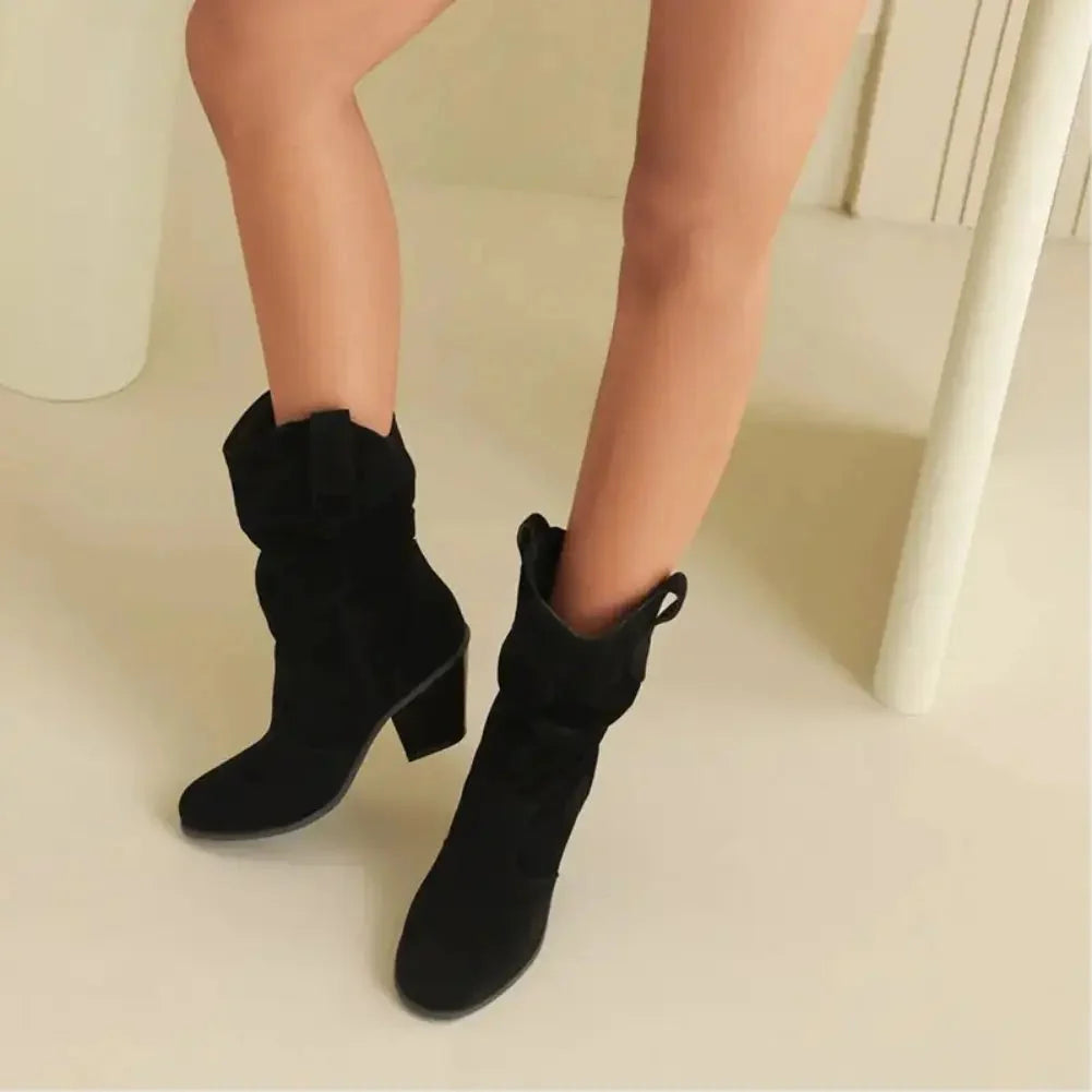 Lorravn | Women's Slouchy Western Cowboy Boots - Camel - Image 7