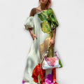Lorvaine | Women's Floral Maxi Dress Off-Shoulder - Image 1