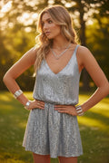 Lourdes | Women's Sequin Mini Dress V-Neck - Image 3