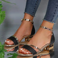Luvarne | Women's Ankle Strap Block Heel Sandals - Image 2
