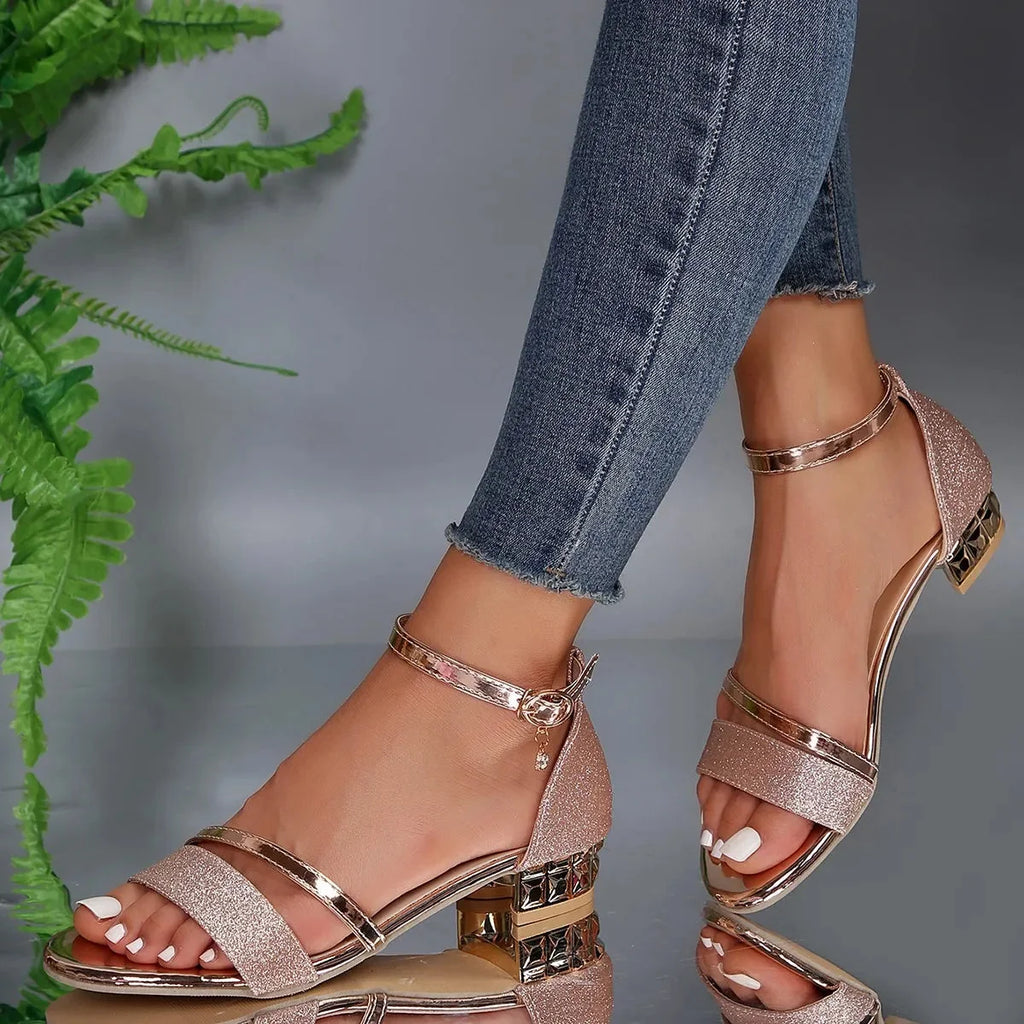 Luvarne | Women's Ankle Strap Block Heel Sandals - Image 6