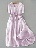 Luvelle | Women's Casual Summer Midi Dress - Lilac - Image 1